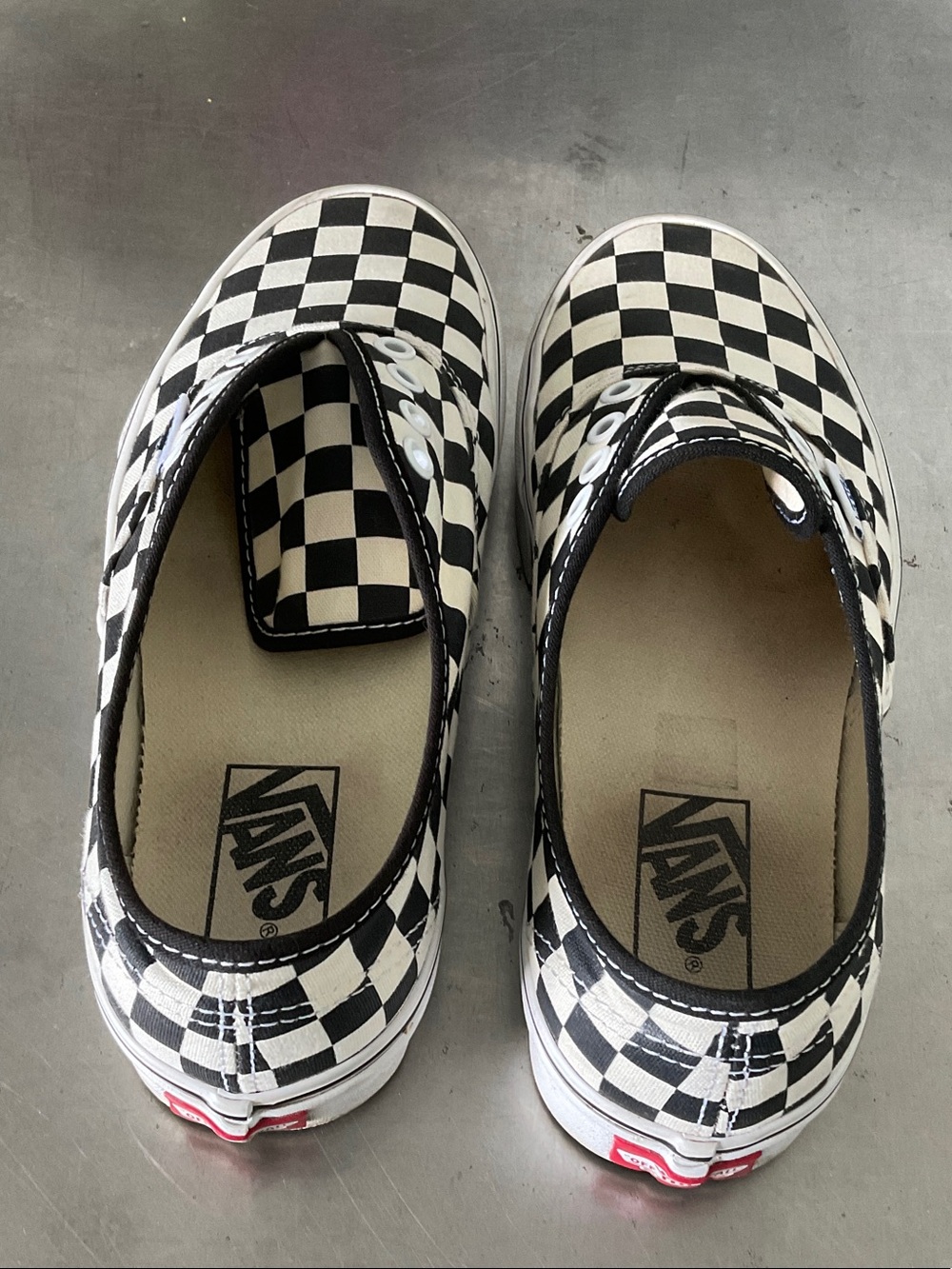 Vans Black & White Checkerboard Slip-On Sneakers - Picture 3 of 6